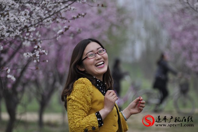 遂平：春天百花开 游客赏花来