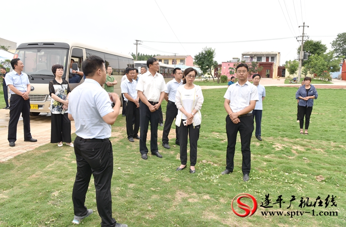 上图:观摩人员在车站街道人民路社区张台实地察看整治情况。
